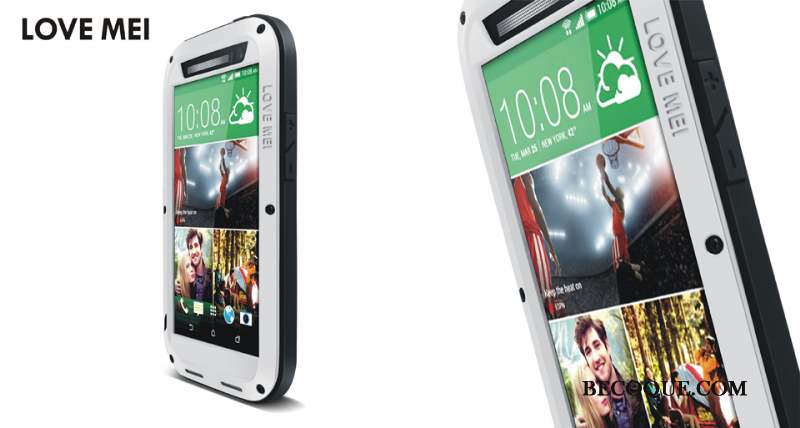 Htc One M8 Protection Tout Compris Noir Téléphone Portable Délavé En Daim Coque