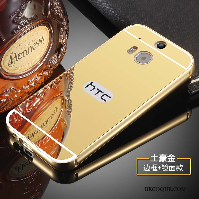 Htc One M8 Tempérer Métal Coque Protection Étui Border