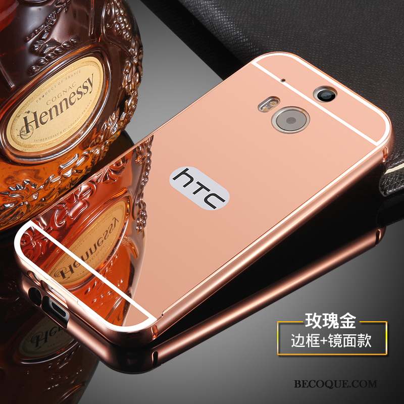 Htc One M8 Tempérer Métal Coque Protection Étui Border