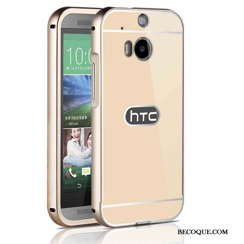 Htc One M8 Tempérer Métal Coque Protection Étui Border