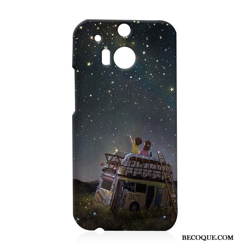 Htc One M8 Tendance Coque De Téléphone Peinture Dessin Animé Étui Fleurs