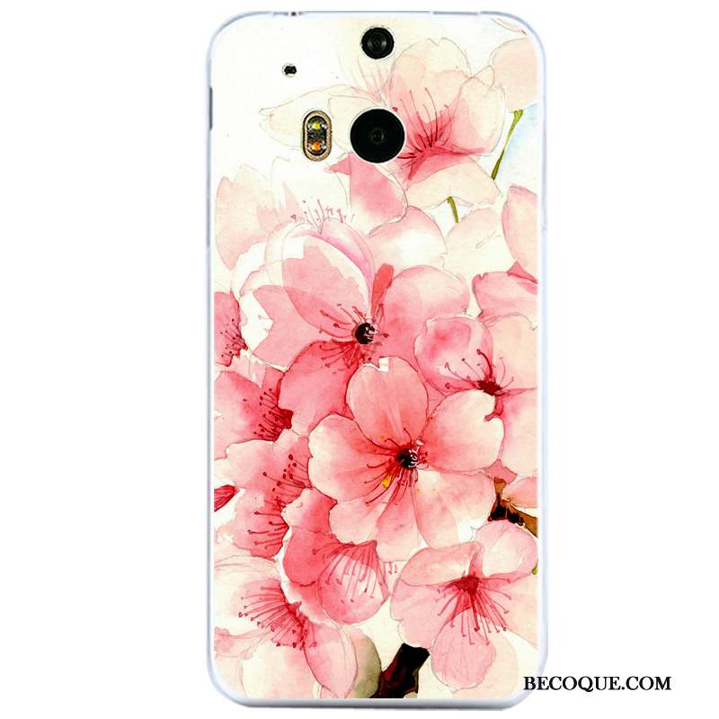 Htc One M8 Tout Compris Fluide Doux Rose Coque De Téléphone Protection