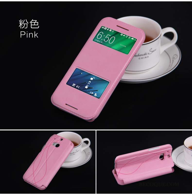 Htc One M8 Étui Coque De Téléphone Téléphone Portable Mince Rose Housse