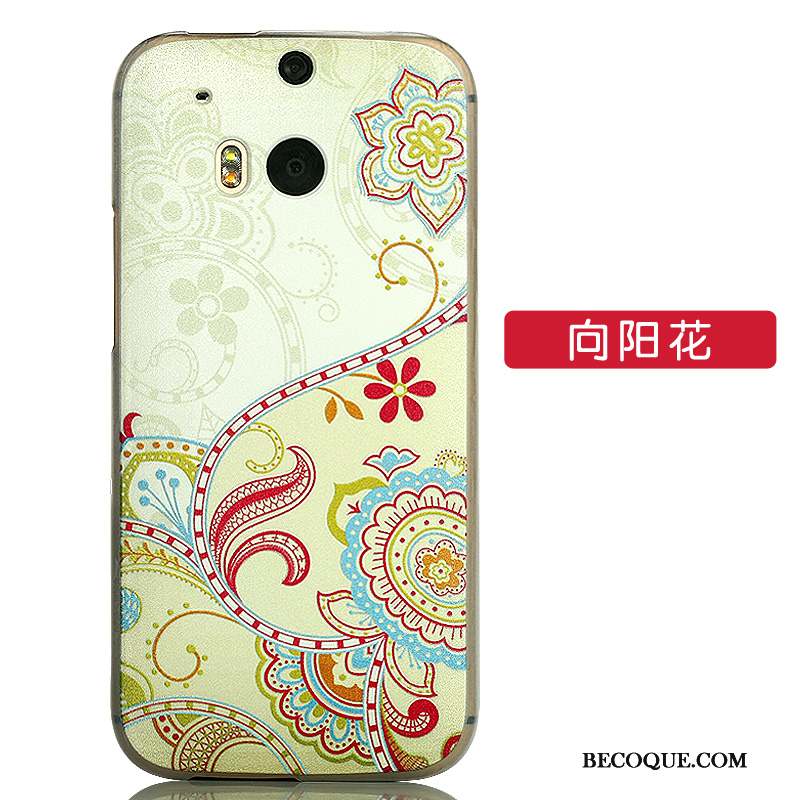 Htc One M8 Étui Protection Difficile Bleu Dessin Animé Coque