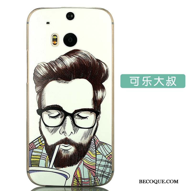 Htc One M8 Étui Protection Difficile Bleu Dessin Animé Coque