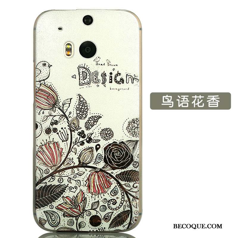 Htc One M8 Étui Protection Difficile Bleu Dessin Animé Coque