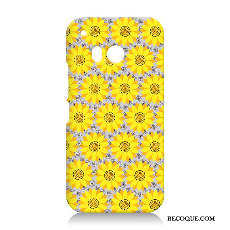 Htc One M9 Coque Protection Jaune Silicone Gaufrage Difficile Incassable