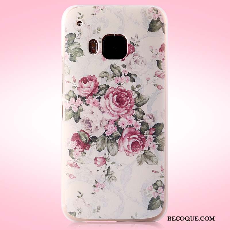 Htc One M9 Coque Protection Étui Téléphone Portable Rose Tendance