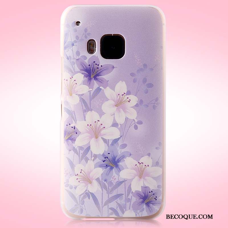 Htc One M9 Coque Protection Étui Téléphone Portable Rose Tendance