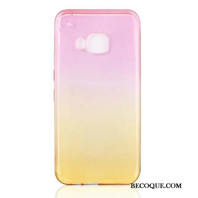 Htc One M9 Jaune Téléphone Portable Dégradé Transparent Coque De Téléphone Fluide Doux