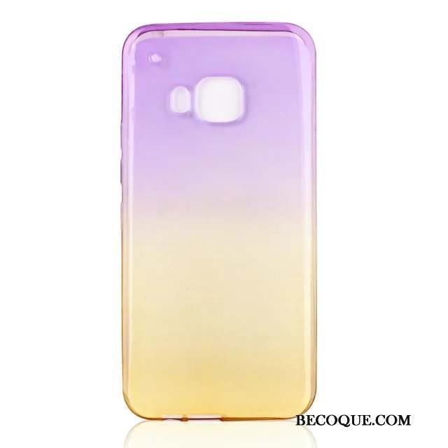 Htc One M9 Jaune Téléphone Portable Dégradé Transparent Coque De Téléphone Fluide Doux