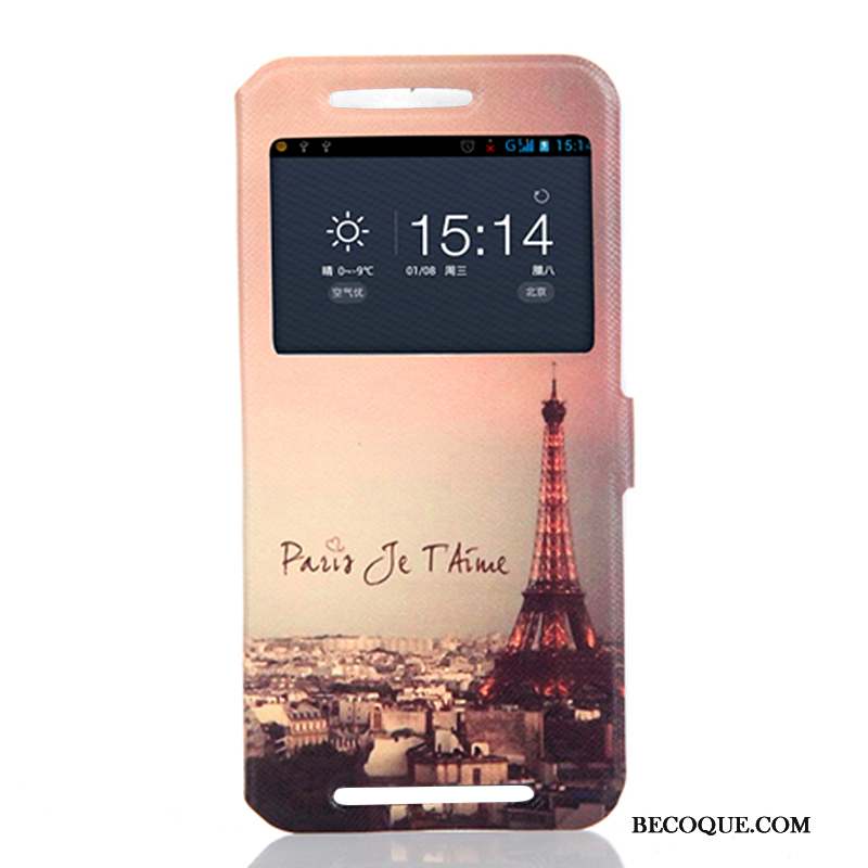 Htc One M9 Peinture Ouvrir La Fenêtre Fluide Doux Vert Housse Coque De Téléphone