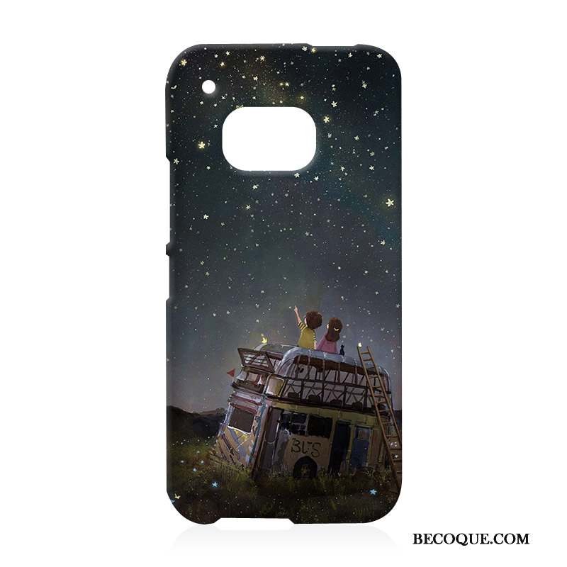 Htc One M9 Protection Dessin Animé Fluide Doux Noir Étui Coque