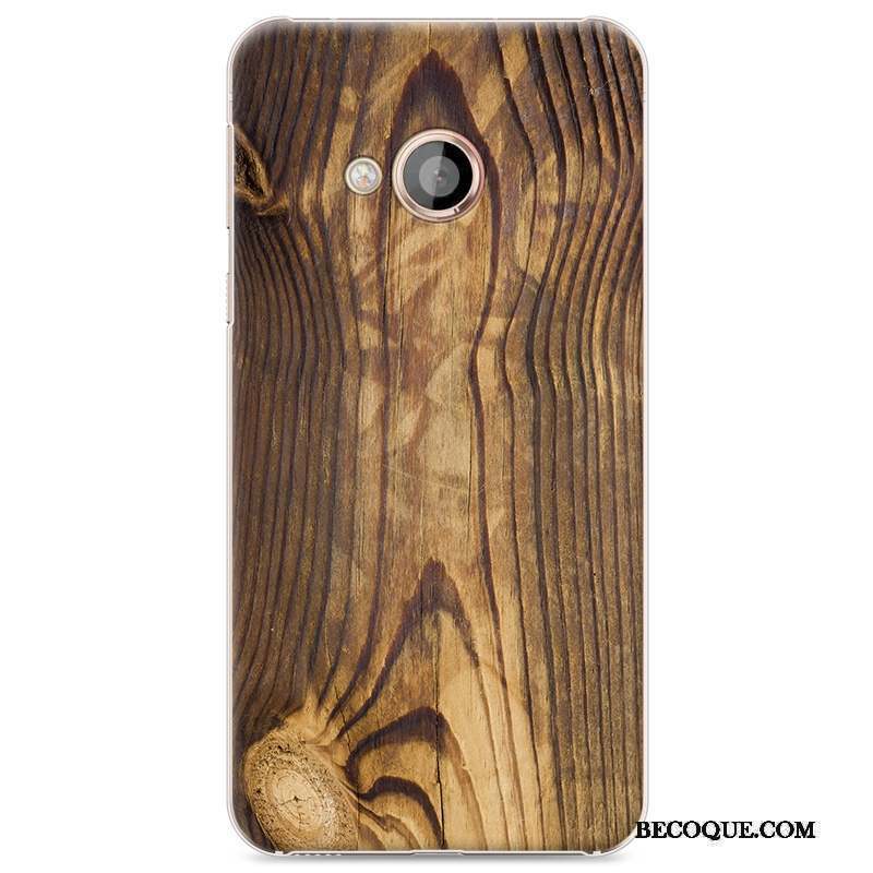 Htc U Play Téléphone Portable Protection Grain De Bois Coque De Téléphone Étui Difficile