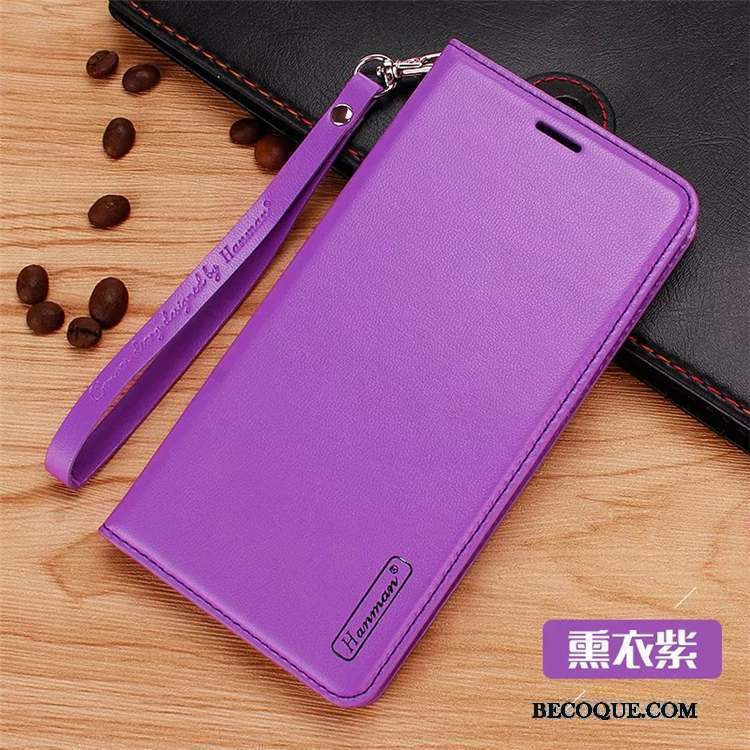 Htc U Play Violet Étui En Cuir Téléphone Portable Coque De Téléphone Cuir Véritable Clamshell