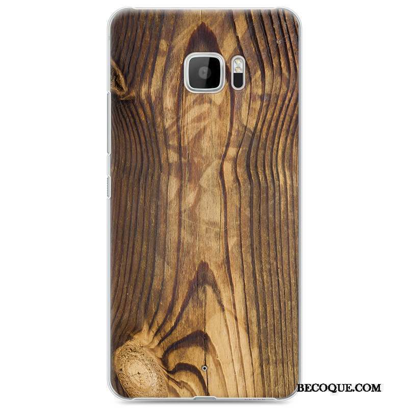 Htc U Ultra Incassable Vintage Grain De Bois Tendance Coque De Téléphone