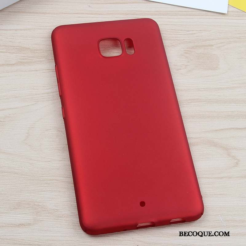 Htc U Ultra Ornements Suspendus Coque De Téléphone Étui Rouge Difficile Noir