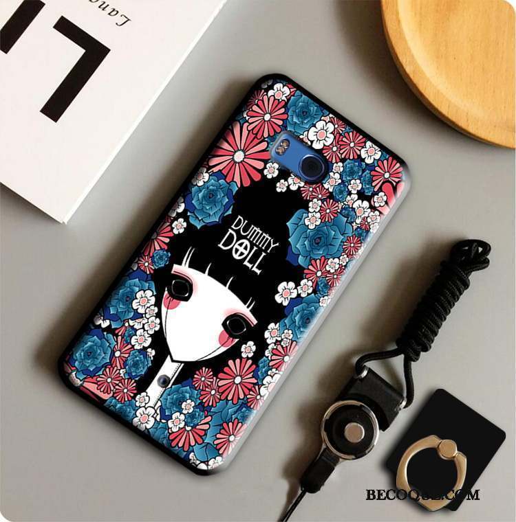 Htc U11 Anneau Protection Fluide Doux Coque Étui Incassable