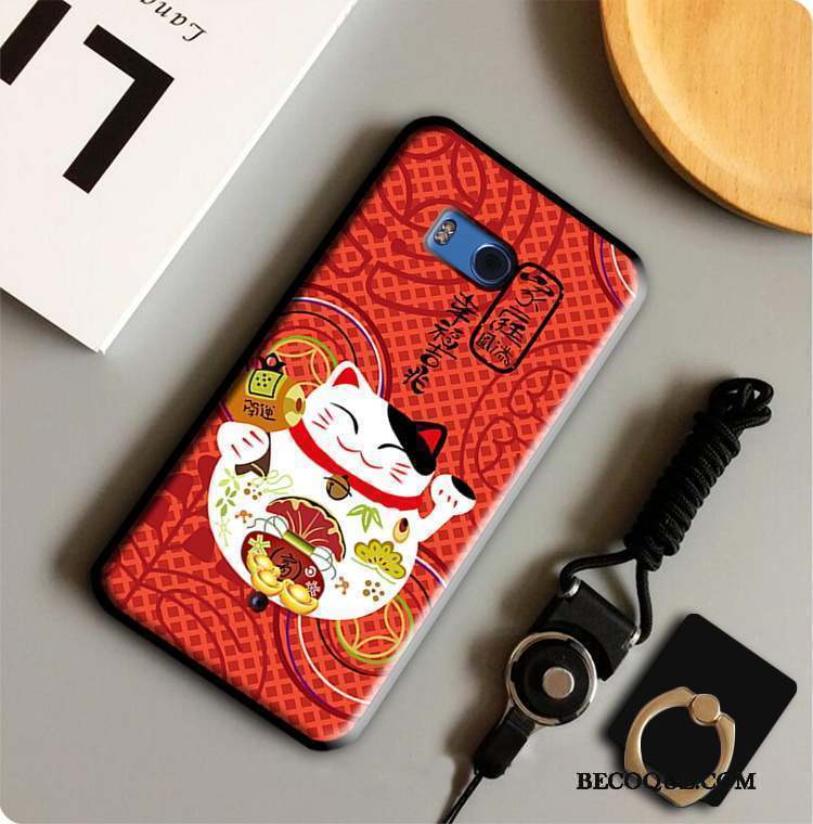 Htc U11 Anneau Protection Fluide Doux Coque Étui Incassable