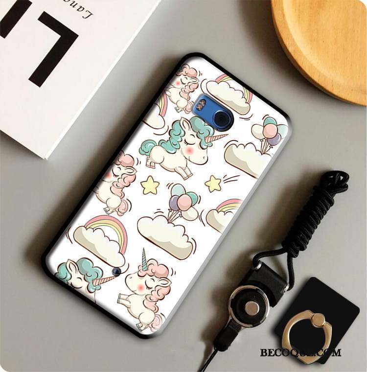 Htc U11 Anneau Protection Fluide Doux Coque Étui Incassable