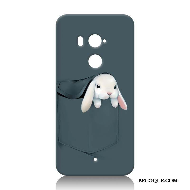 Htc U11+ Coque Bleu Tout Compris Silicone Étui Dessin Animé Incassable