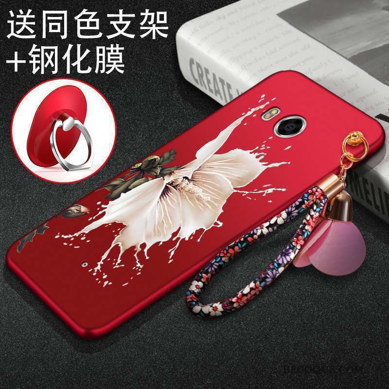 Htc U11 Coque Créatif Tendance Tout Compris Rouge Silicone Incassable