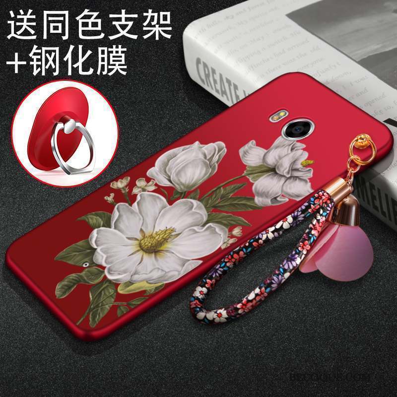 Htc U11 Coque Créatif Tendance Tout Compris Rouge Silicone Incassable