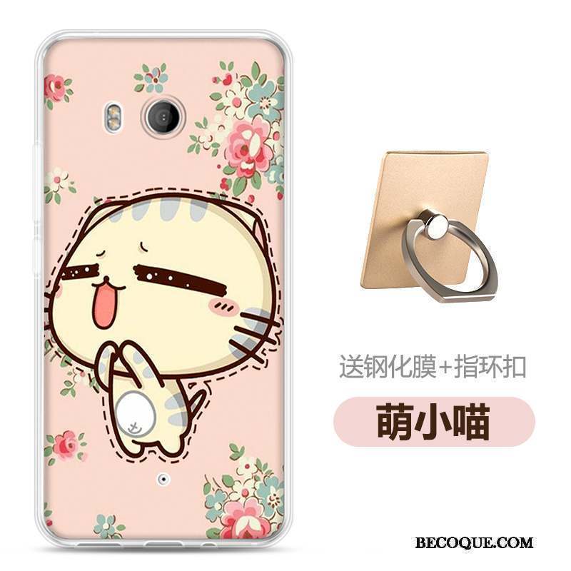 Htc U11 Coque Fluide Doux Dessin Animé Peinture Étui Incassable Protection