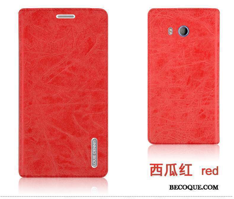 Htc U11 Coque Rose Protection Étui Étui En Cuir Téléphone Portable Incassable