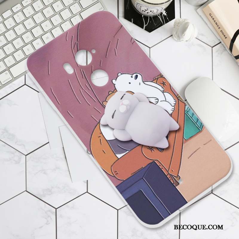 Htc U11+ Coque Silicone Charmant Fluide Doux Dessin Animé Étui Protection