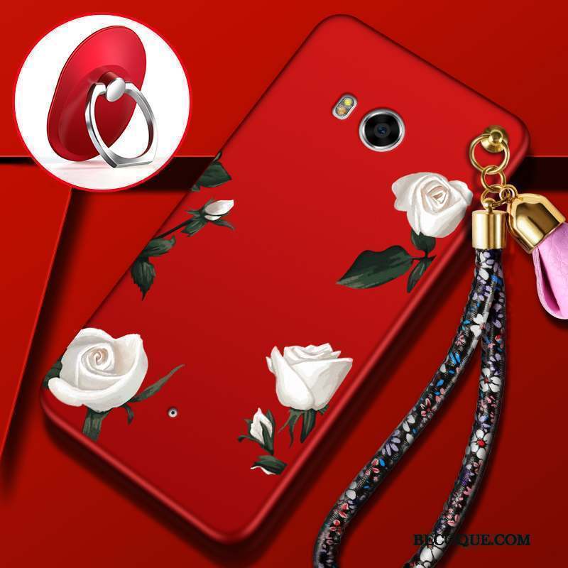 Htc U11 Coque Tout Compris Créatif Incassable Fluide Doux Tendance Rouge