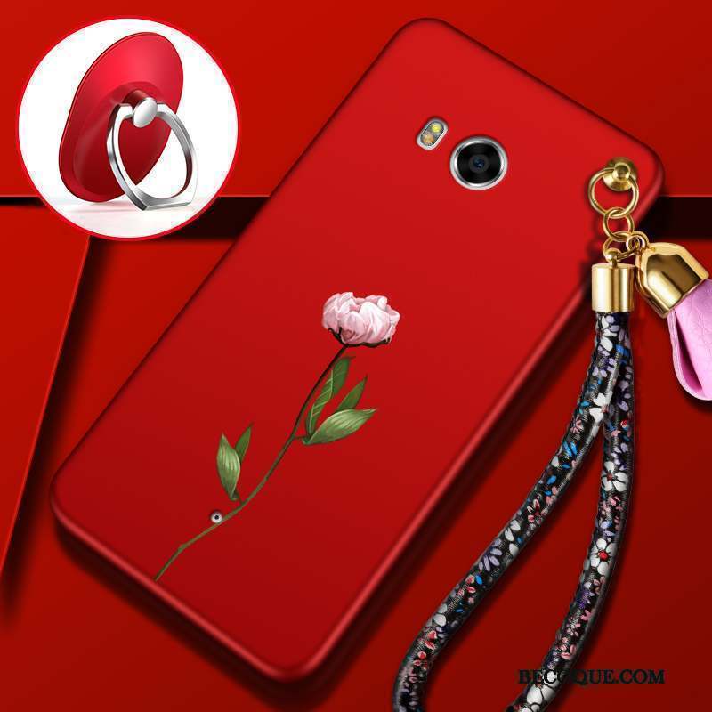 Htc U11 Coque Tout Compris Créatif Incassable Fluide Doux Tendance Rouge