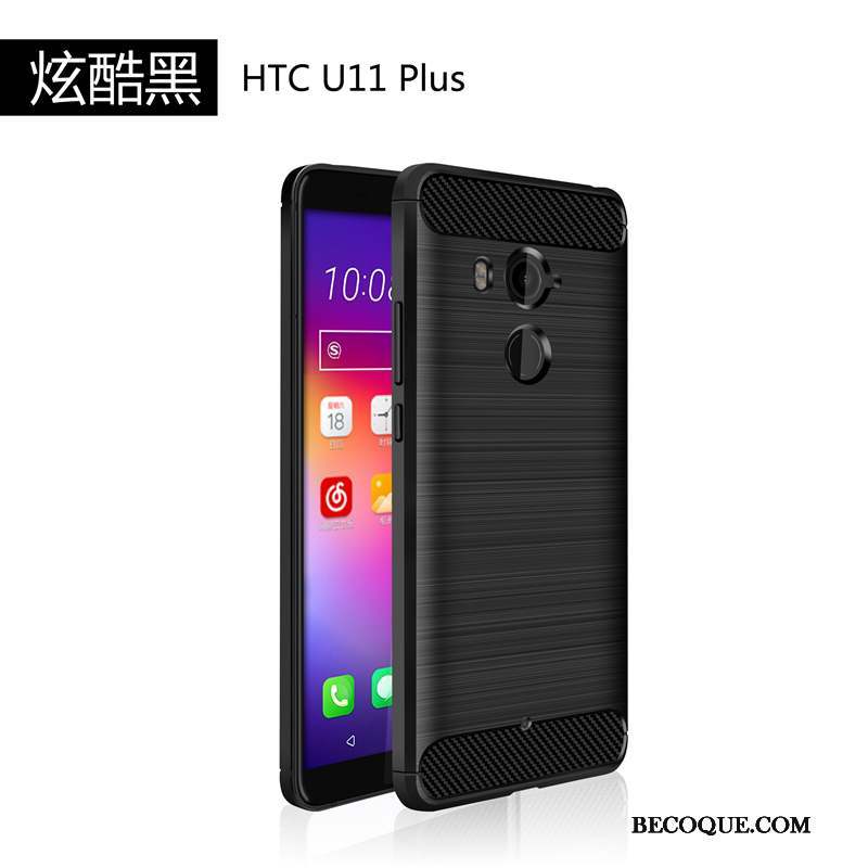 Htc U11+ Fluide Doux Vert Créatif Protection Coque De Téléphone Incassable