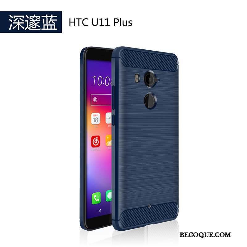 Htc U11+ Fluide Doux Vert Créatif Protection Coque De Téléphone Incassable