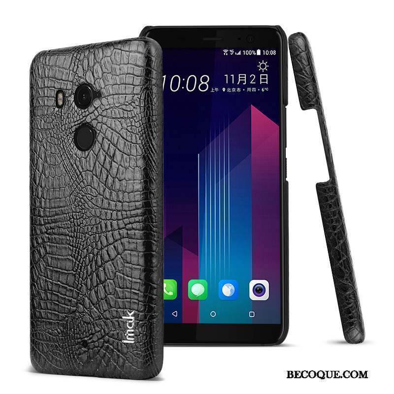 Htc U11 Incassable Crocodile Modèle Téléphone Portable Bleu Coque Étui