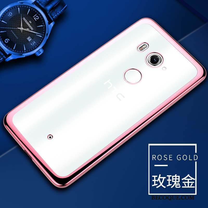 Htc U11+ Protection Transparent Coque Fluide Doux Étui Incassable