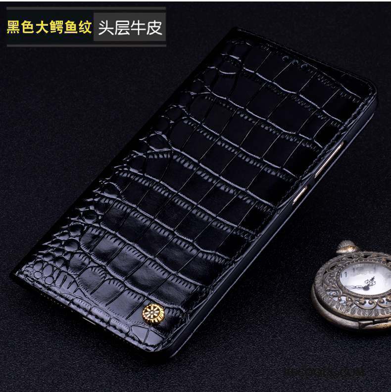 Htc U11 Étui Coque De Téléphone Étui En Cuir Noir Protection Téléphone Portable