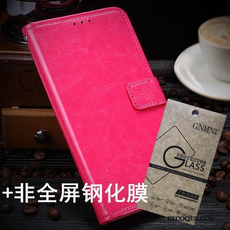 Htc U11 Étui En Cuir Housse Coque De Téléphone Portefeuille Protection Noir