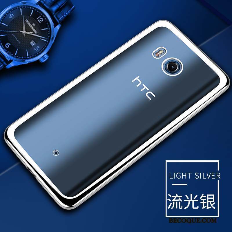 Htc U11 Étui Fluide Doux Tout Compris Transparent Protection Coque De Téléphone