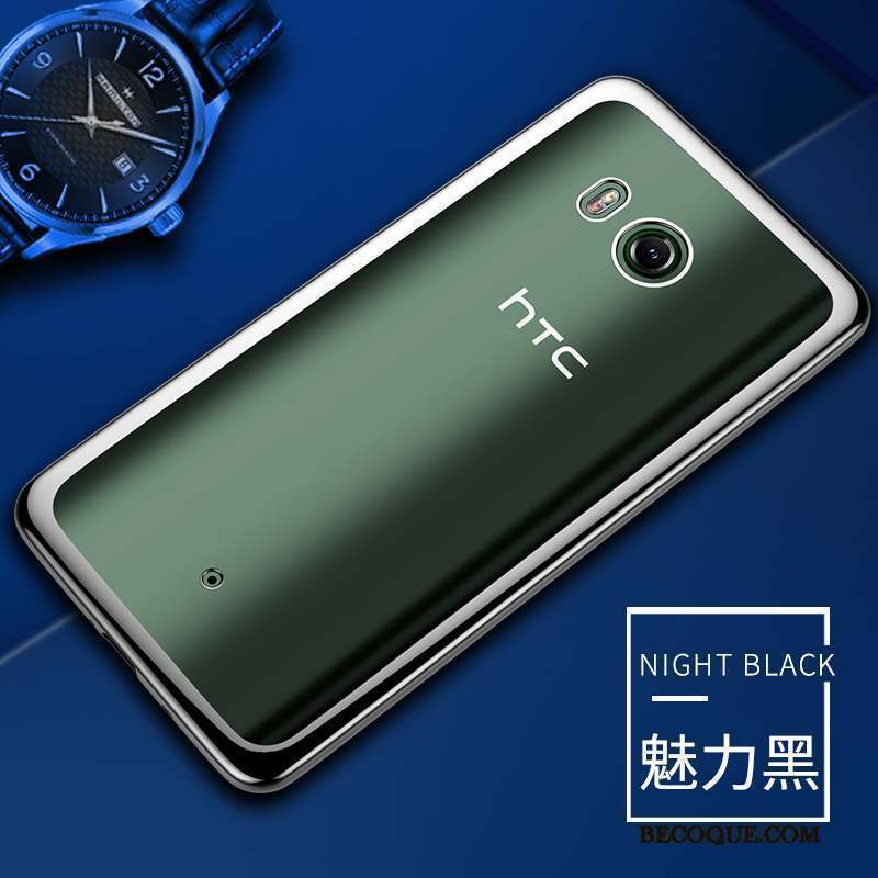 Htc U11 Étui Fluide Doux Tout Compris Transparent Protection Coque De Téléphone