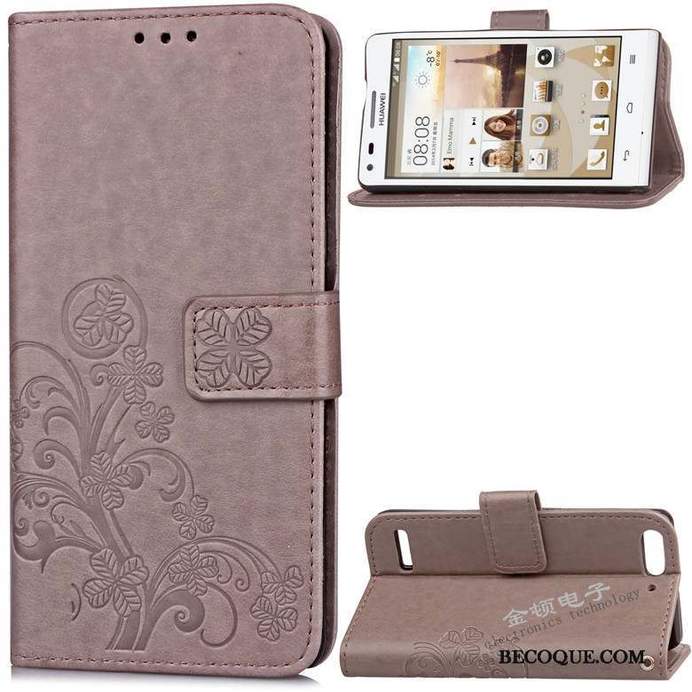 Huawei Ascend G6 Protection Étui En Cuir Coque De Téléphone Incassable Téléphone Portable Clamshell