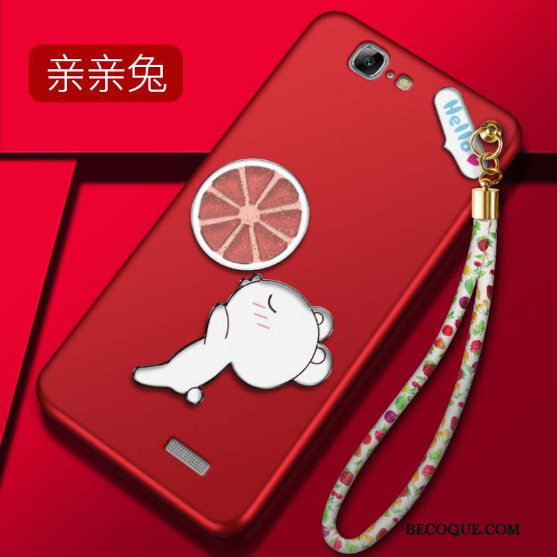 Huawei Ascend G7 Coque De Téléphone Tendance Rose Protection Silicone Délavé En Daim