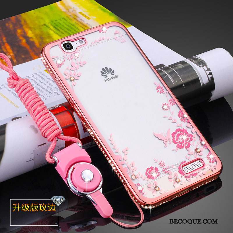 Huawei Ascend G7 Coque De Téléphone Étui Fluide Doux Ornements Suspendus Protection Incassable