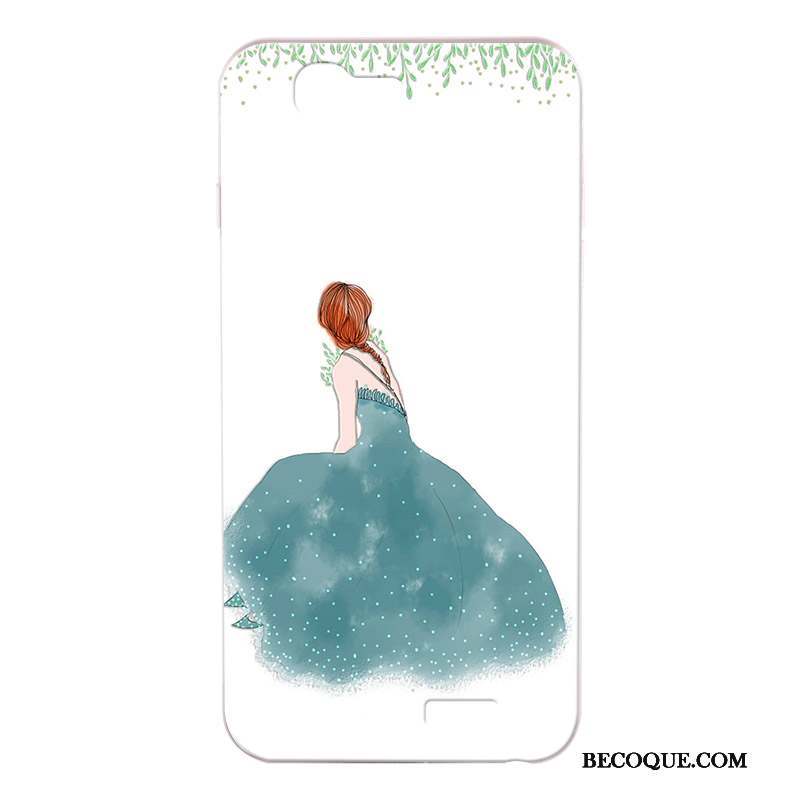 Huawei Ascend G7 Coque Gaufrage Étui Clair Vert Incassable Fluide Doux