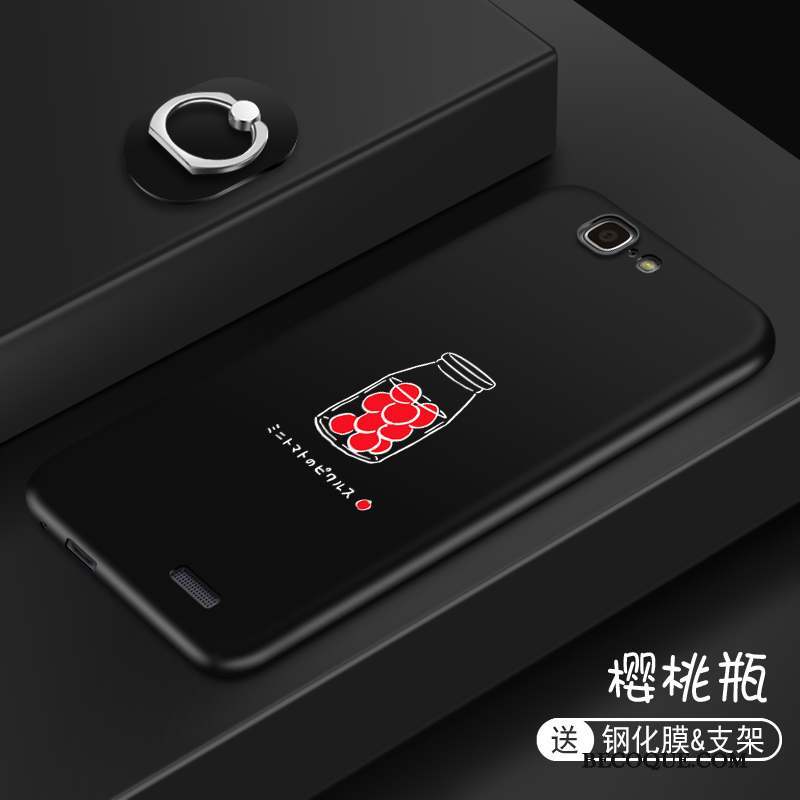 Huawei Ascend G7 Coque Noir Personnalité Créatif Silicone Protection Incassable