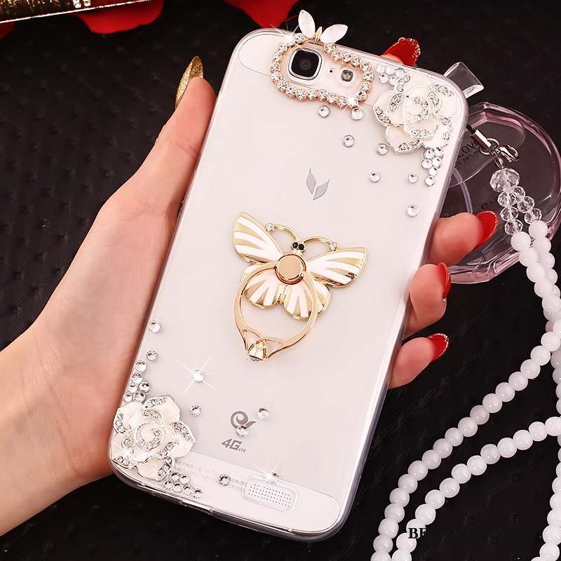 Huawei Ascend G7 Coque Protection Fluide Doux Strass Étui De Téléphone