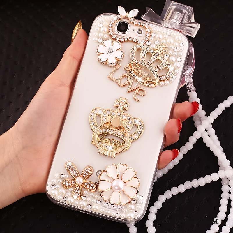 Huawei Ascend G7 Coque Protection Fluide Doux Strass Étui De Téléphone