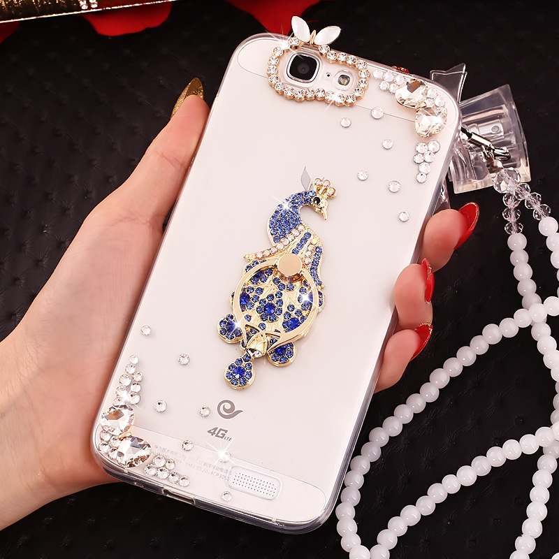 Huawei Ascend G7 Coque Protection Fluide Doux Strass Étui De Téléphone