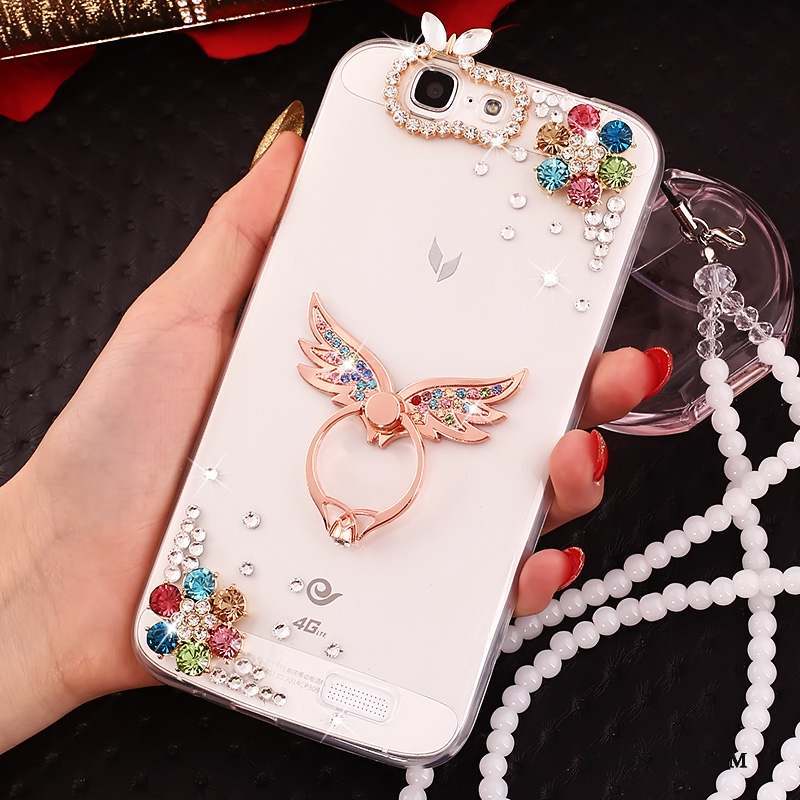 Huawei Ascend G7 Coque Protection Fluide Doux Strass Étui De Téléphone