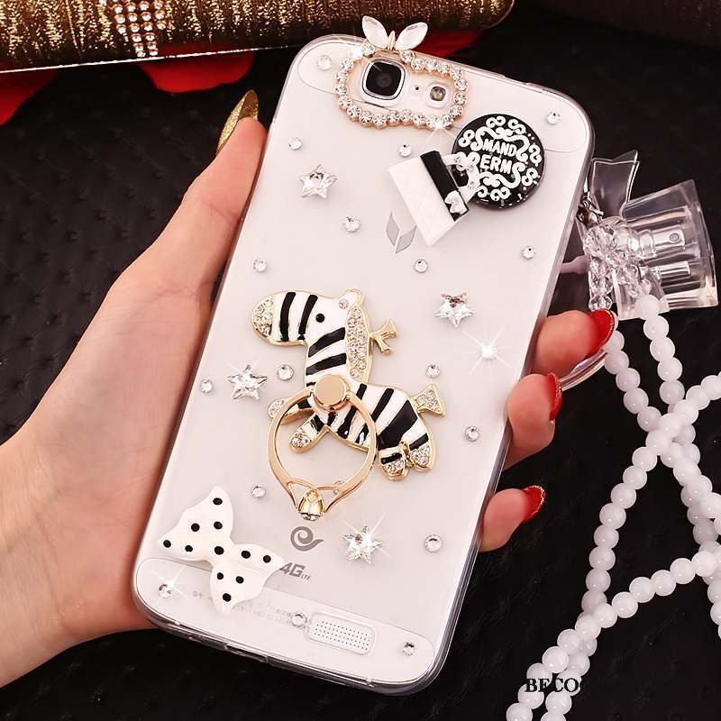 Huawei Ascend G7 Coque Protection Fluide Doux Strass Étui De Téléphone